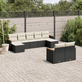 8-teiliges Gartensofa-Set und schwarze synthetische Rattankissen von , Gartensets - Ref: Foro24-3226399, Preis: 538,80 €, Rab...