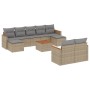 Gartensofa-Set mit beigen Kissen, 10-teilig, synthetisches Rattan von , Gartensets - Ref: Foro24-3226409, Preis: 619,82 €, Ra...