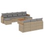 Garden sofa set with beige cushions mix 11 pieces PE rattan by , Garden sets - Ref: Foro24-3226423, Price: 688,27 €, Discount: %