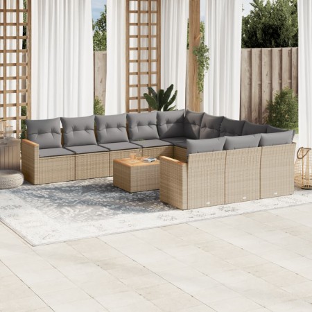 Garden sofa set with beige cushions mix 12 pieces PE rattan by , Garden sets - Ref: Foro24-3226437, Price: 793,42 €, Discount: %