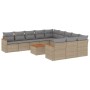 Garden sofa set with beige cushions mix 12 pieces PE rattan by , Garden sets - Ref: Foro24-3226437, Price: 793,42 €, Discount: %