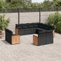 11-piece garden sofa set and black synthetic rattan cushions by , Garden sets - Ref: Foro24-3226496, Price: 728,54 €, Discoun...