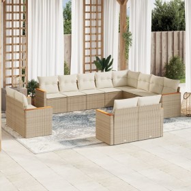 12-teiliges Gartensofa-Set und braune synthetische Rattankissen von , Gartensets - Ref: Foro24-3226513, Preis: 1,00 €, Rabatt: %