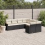 8-piece garden sofa set and black synthetic rattan cushions by , Garden sets - Ref: Foro24-3226553, Price: 496,03 €, Discount: %