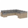 Gartensofa-Set mit beigem Kissenmix, 11-teilig aus PE-Rattan von , Gartensets - Ref: Foro24-3226570, Preis: 712,29 €, Rabatt: %