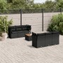 7-teiliges Garten-Essset und schwarze Kissen aus synthetischem Rattan von , Gartensets - Ref: Foro24-3255817, Preis: 503,63 €...