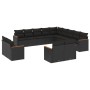 Gartensofa- und Kissenset 13-teilig aus schwarzem synthetischem Rattan von , Gartensets - Ref: Foro24-3226524, Preis: 862,90 ...