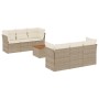 7-teiliges Gartensofa-Set und beigefarbene synthetische Rattankissen von , Gartensets - Ref: Foro24-3255820, Preis: 483,23 €,...