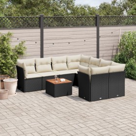 8-teiliges Gartensofa-Set und schwarze synthetische Rattankissen von , Gartensets - Ref: Foro24-3255860, Preis: 560,99 €, Rab...