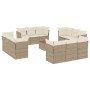 Set sofás de jardín con cojines 13 pzas ratán sintético beige de , Conjuntos de jardín - Ref: Foro24-3255869, Precio: 1,00 €,...