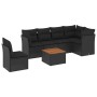 7-piece garden dining set and black synthetic rattan cushions by , Garden sets - Ref: Foro24-3255992, Price: 428,29 €, Discou...