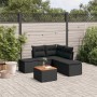 6-teiliges Gartensofa-Set und schwarze synthetische Rattankissen von , Gartensets - Ref: Foro24-3255999, Preis: 353,49 €, Rab...