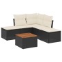 6-teiliges Gartensofa-Set und schwarze synthetische Rattankissen von , Gartensets - Ref: Foro24-3256000, Preis: 341,06 €, Rab...