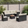 8-teiliges Gartensofa-Set und schwarze synthetische Rattankissen von , Gartensets - Ref: Foro24-3256014, Preis: 515,29 €, Rab...