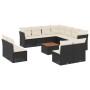 Gartensofa-Set 12-teilig mit schwarzen synthetischen Rattankissen von , Gartensets - Ref: Foro24-3256035, Preis: 640,32 €, Ra...