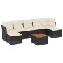 8-teiliges Gartensofa-Set und schwarze synthetische Rattankissen von , Gartensets - Ref: Foro24-3256105, Preis: 444,81 €, Rab...