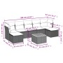 8-piece garden sofa set and black synthetic rattan cushions by , Garden sets - Ref: Foro24-3256105, Price: 430,17 €, Discount: %