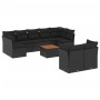 Set de sofás de jardín 10 pzas cojines ratán sintético negro de , Conjuntos de jardín - Ref: Foro24-3256139, Precio: 667,02 €...