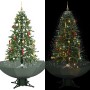 Weihnachtsbaum mit Schnee mit Sockel aus grünem Regenschirm 170 cm von vidaXL, Weihnachtsbäume - Ref: Foro24-284335, Preis: 2...