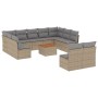 Garden sofa set with beige cushions mix 12 pieces PE rattan by , Garden sets - Ref: Foro24-3256220, Price: 722,65 €, Discount: %