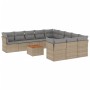 Gartensofa-Set mit beigem Kissenmix, 12-teilig aus PE-Rattan von , Gartensets - Ref: Foro24-3256241, Preis: 876,75 €, Rabatt: %