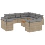 Garden sofa set with beige cushions mix 13 pieces PE rattan by , Garden sets - Ref: Foro24-3256283, Price: 953,47 €, Discount: %