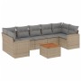 Gartensofa-Set mit beigem Kissenmix, 8-teilig aus PE-Rattan von , Gartensets - Ref: Foro24-3256367, Preis: 609,31 €, Rabatt: %