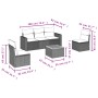 6-teiliges Gartensofa-Set und schwarze synthetische Rattankissen von , Gartensets - Ref: Foro24-3256392, Preis: 342,14 €, Rab...