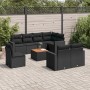 8-teiliges Gartensofa-Set und schwarze synthetische Rattankissen von , Gartensets - Ref: Foro24-3256489, Preis: 559,95 €, Rab...