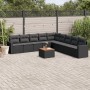 Gartensofa-Set 10-teilig mit schwarzen synthetischen Rattankissen von , Gartensets - Ref: Foro24-3256496, Preis: 605,79 €, Ra...