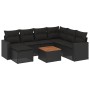 8-piece garden sofa set and black synthetic rattan cushions by , Garden sets - Ref: Foro24-3256566, Price: 500,53 €, Discount: %