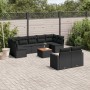 Gartensofa-Set 10-teilig mit schwarzen synthetischen Rattankissen von , Gartensets - Ref: Foro24-3256601, Preis: 651,36 €, Ra...