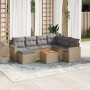 Gartensofa-Set mit beigem Kissenmix, 8-teilig aus PE-Rattan von , Gartensets - Ref: Foro24-3256570, Preis: 575,50 €, Rabatt: %