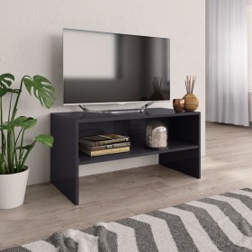 Mueble de TV madera contrachapada gris brillante 80x40x40 cm de vidaXL, Muebles TV - Ref: Foro24-800062, Precio: 38,99 €, Des...