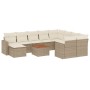 Set de sofás de jardín 11pzas con cojines ratán sintético beige de , Conjuntos de jardín - Ref: Foro24-3256744, Precio: 896,7...