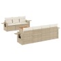 Gartensofa-Set mit beigen Kissen 8 Stück PE-Rattan von , Gartensets - Ref: Foro24-3256800, Preis: 668,23 €, Rabatt: %