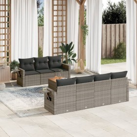 8-teiliges Gartensofa-Set und graue synthetische Rattankissen von , Gartensets - Ref: Foro24-3256802, Preis: 639,90 €, Rabatt: %