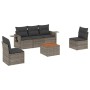 6-teiliges Gartenmöbel-Set und graue synthetische Rattankissen von , Gartensets - Ref: Foro24-3256837, Preis: 419,06 €, Rabat...