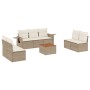 Gartensofa-Set mit beigen Kissen 8 Stück PE-Rattan von , Gartensets - Ref: Foro24-3256849, Preis: 549,99 €, Rabatt: %