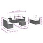 Gartensofa-Set mit beigen Kissen 8 Stück PE-Rattan von , Gartensets - Ref: Foro24-3256849, Preis: 549,99 €, Rabatt: %