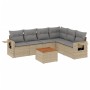 Gartensofa-Set mit beigem Kissenmix, 7-teilig aus PE-Rattan von , Gartensets - Ref: Foro24-3256913, Preis: 517,05 €, Rabatt: %