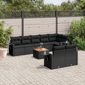 8-teiliges Gartensofa-Set und schwarze synthetische Rattankissen von , Gartensets - Ref: Foro24-3256979, Preis: 743,58 €, Rab...