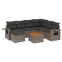 Set de sofás de jardín 8 pzas y cojines ratán sintético gris de , Conjuntos de jardín - Ref: Foro24-3257012, Precio: 538,72 €...