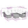 8-teiliges Gartensofa-Set und graue synthetische Rattankissen von , Gartensets - Ref: Foro24-3257012, Preis: 538,72 €, Rabatt: %