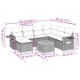 Gartensofa-Set mit beigen Kissen 8 Stück PE-Rattan von , Gartensets - Ref: Foro24-3257010, Preis: 596,94 €, Rabatt: %