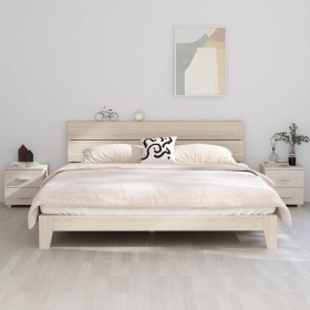 Mesitas de noche 2 uds HAMAR pino macizo blanco 40x35x44,5 cm de vidaXL, Mesitas de noche - Ref: Foro24-340409, Precio: 64,48...