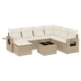 Gartensofa-Set mit beigen Kissen 8 Stück PE-Rattan von , Gartensets - Ref: Foro24-3252845, Preis: 629,70 €, Rabatt: %