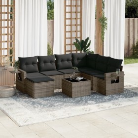 8-piece garden sofa set and gray synthetic rattan cushions by , Garden sets - Ref: Foro24-3252847, Price: 554,66 €, Discount: %