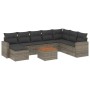 Set de muebles de jardín 9 pzas y cojines ratán sintético gris de , Conjuntos de jardín - Ref: Foro24-3257033, Precio: 586,16...