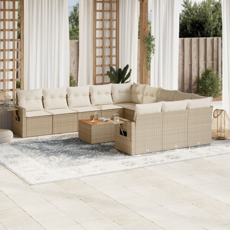 12-teiliges Gartensofa-Set und braune synthetische Rattankissen von , Gartensets - Ref: Foro24-3257122, Preis: 1,00 €, Rabatt: %